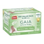 Gaia Natural Baby 가이아 대나무 물티슈 6X80매 2개 : 영루아비