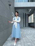 [무배] 하객원피스 하객룩 결혼식 플레어 주름 원피스 : 디올레
