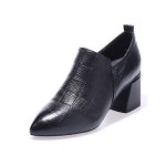 앵클부츠 Marlisasa 여성 패션 블랙 짧은 앵클 부츠, 레이디 캐주얼 봄 가을 패턴 슬립온 보타스 페미닌 H6036 : 라미토리2