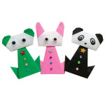 퍼즐마을 색지청 내손으로 만드는 세상만들기 노리 27 손가락인형 5인세트 종이접기 모형 : 퍼즐마을경상지사