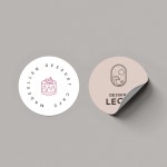 우트 스티커 주문제작 원형 30mm 유광 카페 꽃집 케이크 디저트 포장 로고 500매 : O.AND
