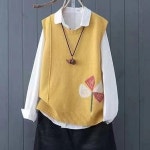 새로본(봄가을)티2656 클로버J 여성조끼 여자 니트스웨터  베스트 캐주얼 : 새로본