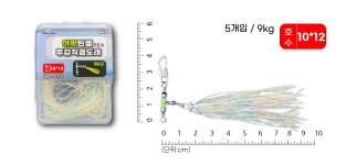 호야몰 쭈꾸미 갑오징어 스커트 고발광력 야광틴셀직결도래채비 : 트렌타
