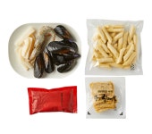 해물국물떡볶이 모노쉐프 610g 오뎅 어묵 홍합 밀떡 쌀떡 누들 즉석 새우 원팩 밀키트 : AI FOOD