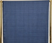 Window Pane Wool Fabric (C. Navy Melange)  울혼방 체크원단 (C.네이비 멜란지) : 텍스택TEXTAG
