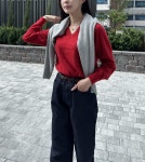 [무배] 브이넥니트 레이어드 가을 간절기 긴팔 니트 : 디올레