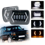 5x7 7x6 인치 직사각형 밀봉 빔 LED 헤드 라이트 지프 랭글러 sj 체로키 XJ H6014 H6052 H6054 용 DRL 포함 : 구다5