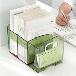 투명 아크릴 책상책꽂이 3칸 책상위 미니 간이 책꽂이 정리함 : 무타공마켓