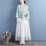 여성 생활한복 상의 개량 절복 빅사이즈 철릭 린넨 : 댄스디바 투영샵