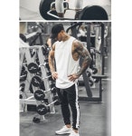 남자 나시 헬스 민소매 운동복 트레이닝 짐웨어 4컬러 : 핫태하태