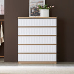 템바보드 5단 다용도 인테리어 거실 드레스룸 옷 정리 아이방 원룸 안방 침실 넓은 폭 가로 나무 우드 와이드 틈새 낮은 와이드 수납장 대형... 