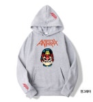 앤스랙스 Anthrax 록 밴드 후드티 후드집업 티셔츠 M0881 : 까만장군