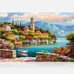 보석십자수 3D 시계탑마을 60x40cm : 수앤서마켓5