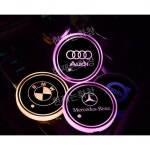 차량용 LED 컵 홀더 코스터 무드등 램프 벤츠 아우디 BMW 컵받침 : 현재는화창