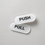 push pull fixed 미시오 당기시오 고정문 심플 미니 도어사인[라운드바 PUSH] : 헬로우마스