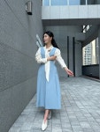[무배] 하객원피스 하객룩 결혼식 플레어 주름 원피스 : 디올레