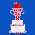 [오티토오티토] 러브트로피 케이크토퍼 케이크픽  생신 환갑 생일 기념일 어버이날 카네이션 부모님 : TUNAPAPER