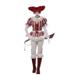 할로윈코스튬 할로윈의상 Evil Pennywise 코스프레 의상, 성인 여성 광대 멋진 파티 드레스, 숙녀 할로윈 카니발 판타지아, 재미있는... 