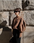 젠틀 차이나하이넥 베이직 심플 아방 셔츠 블라우스 : 에이 클로젯