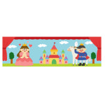 궁전배경현수막 어린이집 재롱잔치현수막 왕자님 공주님 포토존 제작 200x60cm 166번 : 키즈나래디자인