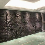 경량 PU 암석 아트월 셀프 석재 마감재 대형 슬래브 호텔 로비 벽 타일 기성품 TV 배 : JS11