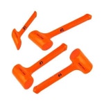 Neiko 4PCS 데드 블로우 해머 망치 네온 오렌지 1234 : 피오르숲