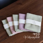 [다도 차수건 티타올] 예향원 고급 코튼 린넨 면마 다건 4종 E-9783 : 예향원