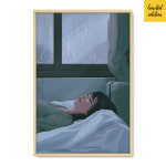 빗소리, 백색소음, 멍 700 감성 일러스트 캔버스 액자 거실 인테리어 작품 : 라이크디즈