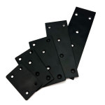 블랙코팅 평철 보강철물 직사각 브라켓 EC 38x60mm 2개 : 아이베란다