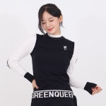 여성 골프웨어 골프조끼 옆면끈 밑단레터링 니트조끼 : 지니골프.com