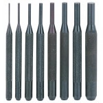 Central Purchasing LLC 8 Piece Pin Punch Set 4 inch Long with Knurled Handle 1/16 3/32 1/8 5/3 : 필자몰039