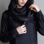 쿠스코 양면 숄머플러 여자남자커플목도리 체크면100사각삼각어깨숄스카프 가을겨울간절기봄패션 : 러쉬룸