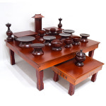 남원 간소 제기세트 오리목 19p 제사 제기 그릇 : 남원향림공예