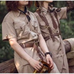 사육사 옷 연극 공연 의상 밀리터리 놀이동산 복장 카키색ㅣL : 오운드유