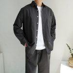 빅사이즈 남자 20수 코튼 트윌 오버핏 셔츠 8color 세트 가능 : 쿼터