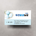 달걀 계란 농장 명함 500매 (2번 디자인) : 열두진주문