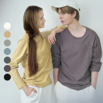 유니패밀리 성인 공용 도톰 데일리 면티셔츠 순면 포켓 베이직 가을 겨울 긴팔티 : 유니프랜드