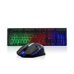 지클릭커 GMK-180 레인보우 LED 게이밍 키보드마우스 세트 : 수빈인포텍