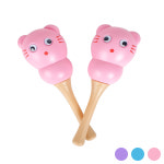 HAOSEN 하오센 고양이 캐릭터 마라카스 분홍 HM-152 : 중앙악기