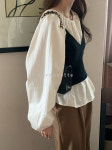 [sale]컴히얼 쥬엔 블라우스 (2col) comehere : 버나뎃 Bernadette