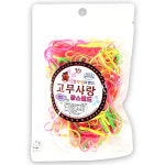 고무사랑 칼라헤어밴드 장스밴드 지퍼 우레탄 머리끈 머리 고무줄 40mm 대용량 여학생 꿀템 : 팬시토이