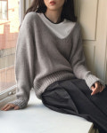 [타임세일,아이당일] MEETME 미트미 FW 알파 딥브이 니트 : Rmar 르마