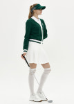 [듀빅골프] 배색 포인트 Y-라인 가디건 DD3WSC276M - 4색 RED GREEN M/GREY BLACK : 어반에이트