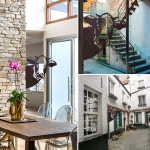 cu 농장 엿보는 암소 발코니 마당 장식 금속 정원 예술 수호자 매달아 장식품 만화 야외 동상 홈 아트 : 엘디피코퍼레이션