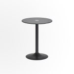 홈카페 모던한 블랙 스틸 다리 투명 강화유리 원형 테이블 600 : 워니S2몰