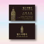여행 투어 여행사명함 블랙 스타드림골드 펄명함 200매 제작 양면 : 명함에디션