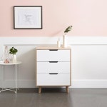 심플한 핸들리스 디자인 사선 다리 컴팩트 3단 서랍장 600 고급 : 워니S2몰