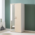 침실 안방 거울 겸용 모던한 디자인 긴문 도어형 이불 수납장 : 워니S2몰