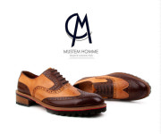 남자로퍼 남성 맞춤신발 맞춤수제화 S0138 브라운콤비 : 유걸스