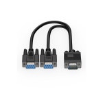 RS232 DB9 D-Sub 9핀 암수 Y커넥터 분기선 3포트 30cm길이 : 한울로몰